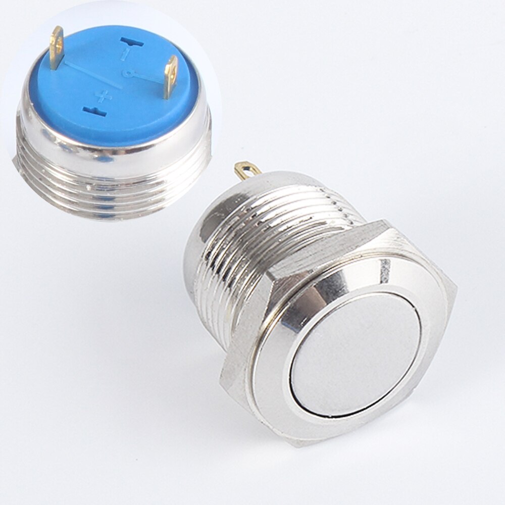 

16mm19mm на плоской подошве, с закругленным носком, моментальная Перезагрузка металлические кнопочные переключатели с высоким напором Медь покрытием Никель серебро автомобильный гудок дверной переключатель