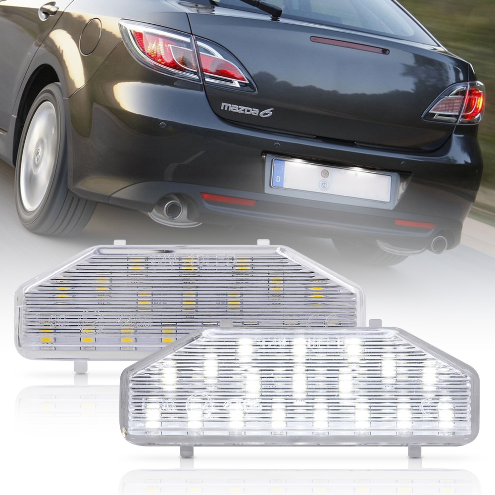 

2 шт. светодиодные лампы для номерного знака для Mazda 6 RX-8 04-12 для MAZDA6 2006-2011 OEM №: GS1D-51-270D