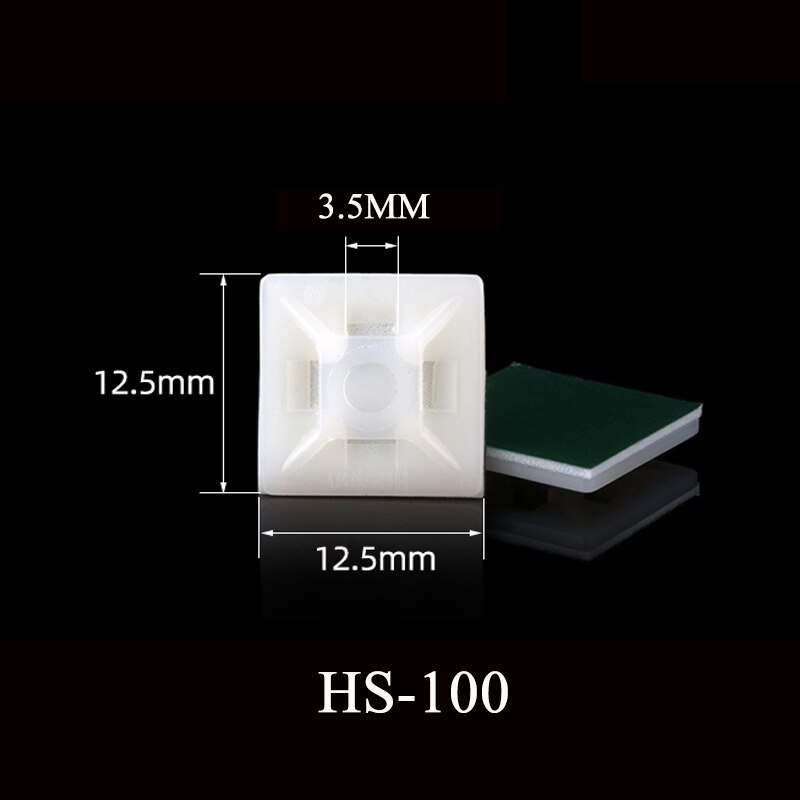 

100 шт. креплений для кабелей из нейлона Self Adhesive Mount Base