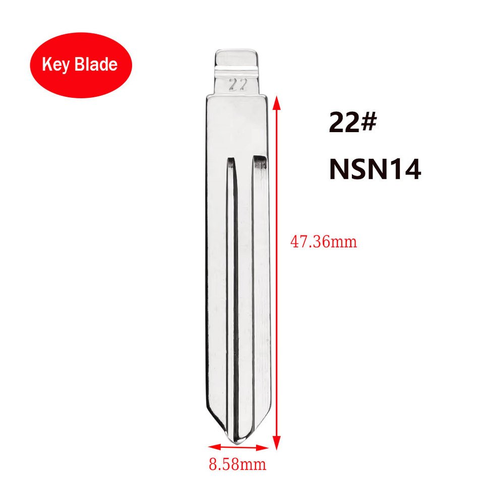 

10шт 22 # NSN14 KD Uncut Flip Metal Key Blade для Nissan Sunny Tiida Teana для KD Keydiy Xhorse VVDI Пульты Универсальный No 22
