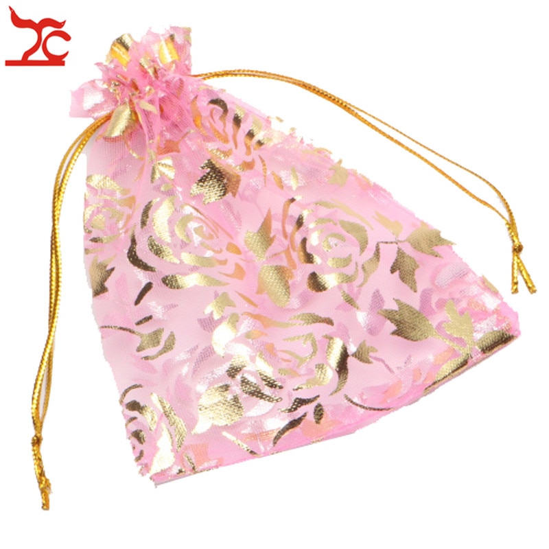 

Подарочные мешочки из органзы TREACHI, 10 шт., красный/розовый