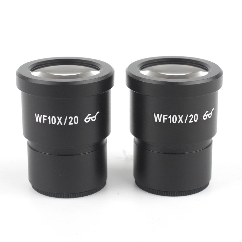 

Одна пара окуляров WF10X WF15X WF20X WF25X WF30X для стереомикроскопа, широкое поле 20 мм, 15 мм, 10 мм, 9 мм, WF10X/20, высокая точка глаз