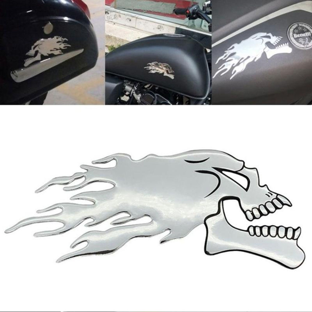 

3D Наклейки На Мотоцикл С Черепом, ПВХ Harley Flame Tank Wrap, Наклейки Для Kawasaki Honda-Head Moto Truck, Шлем