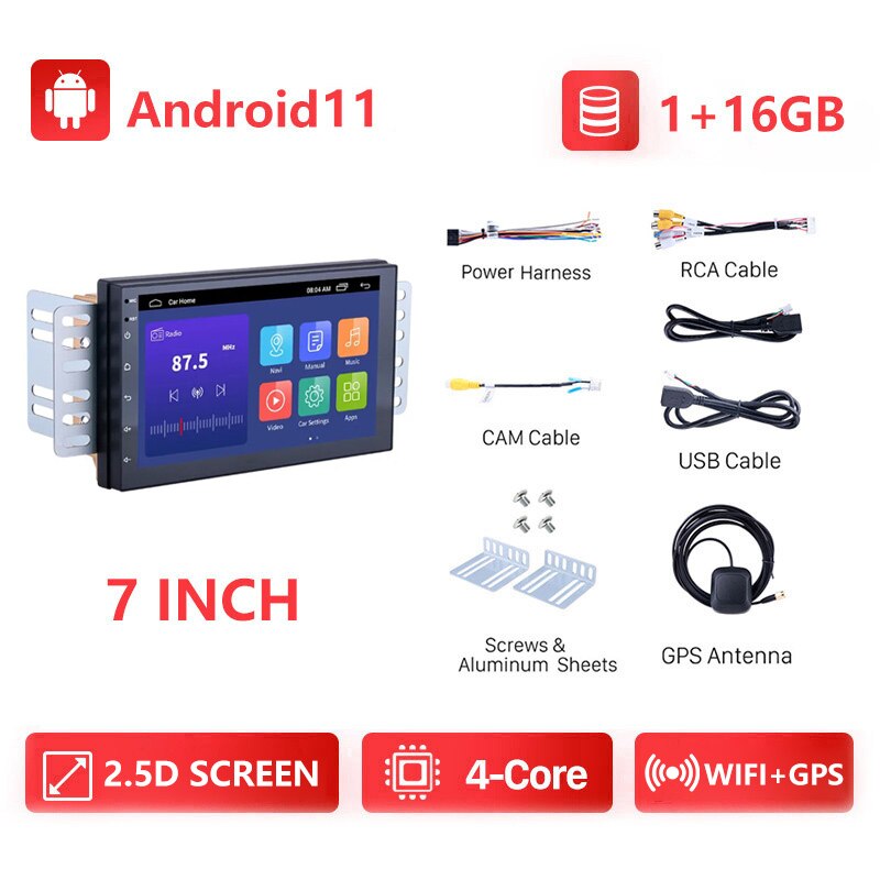 

Seicane 8G 128G Автомобильный радиоприемник GPS 2 din Android 13 Auto Carplay Универсальный 7 "для Volkswagen Nissan Hyundai Toyota Мультимедийный плеер