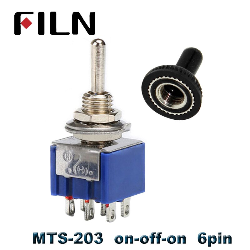 

Переключатель FILN 6A 120V красный/синий