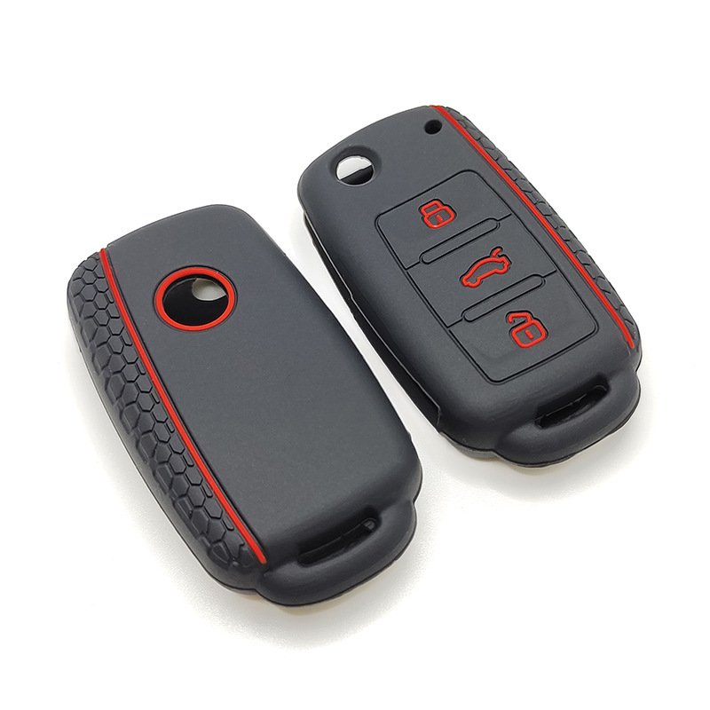 

Чехол для автомобильного ключа VW Golf Jetta POLO для Skoda Yeti Superb Rapid Octavia для SEAT Leon Ibiza 3-кнопочный силиконовый чехол для ключа