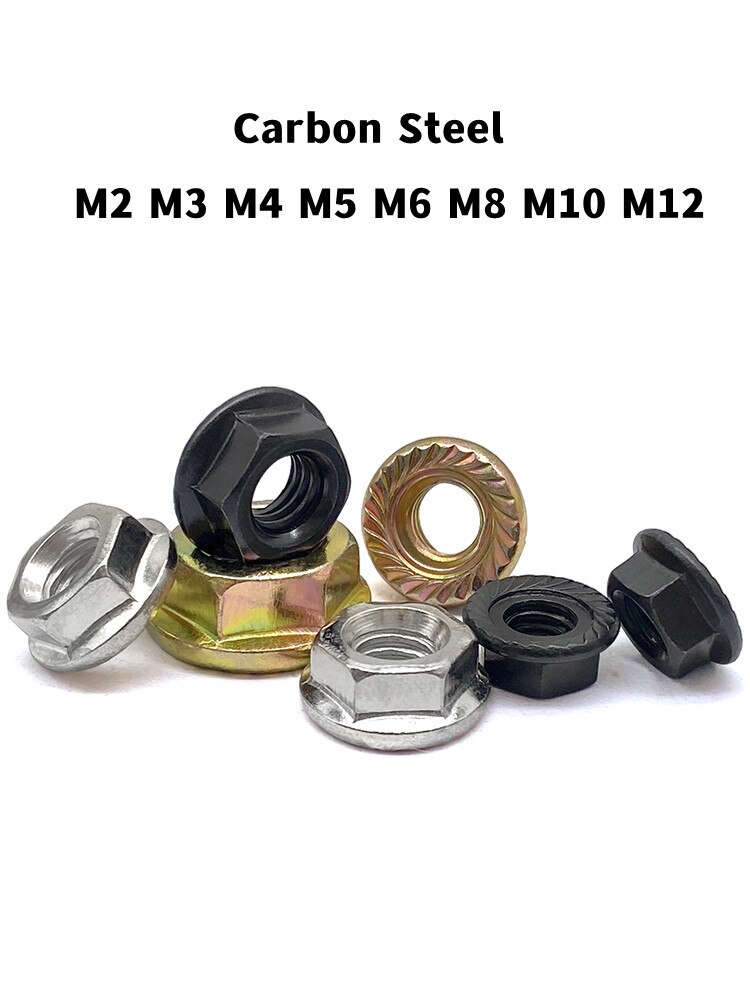 

Шестигранные фланцевые гайки M2 M3 M4 M5 M6 M8 M10 M12 из углеродистой стали