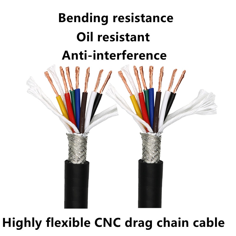 

MYYONG высокогибкий экранированный кабель TRVVP 2-40core 26-11AWG черный