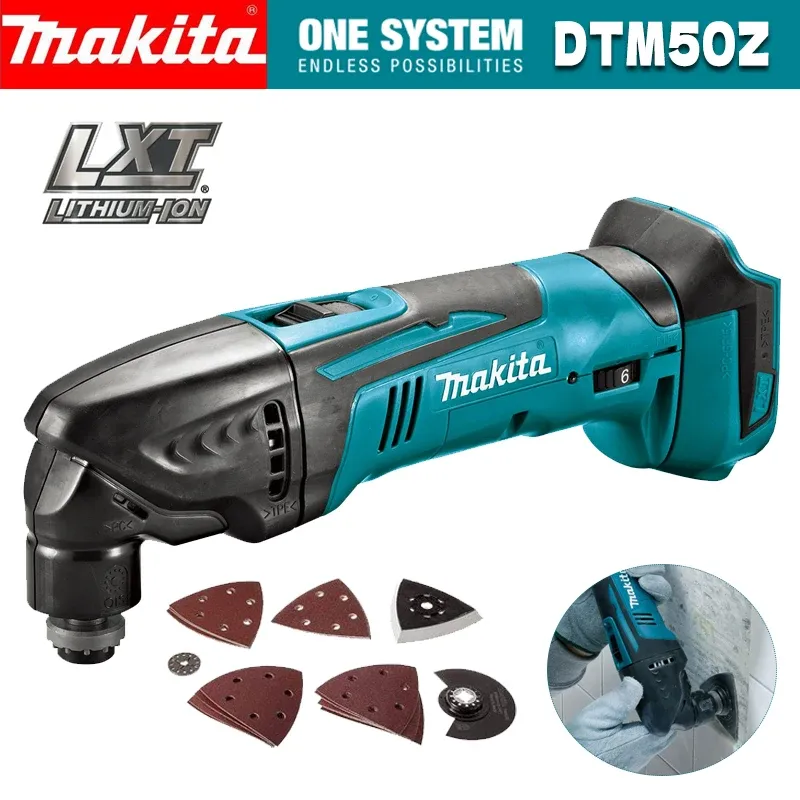 

MAKITA DTM50Z Многофункциональный инструмент 18 В LXT Перезаряжаемые осциллирующие многофункциональные инструменты Акумуляторная дрель с переменной скоростью Прочные электроинструменты DTM50