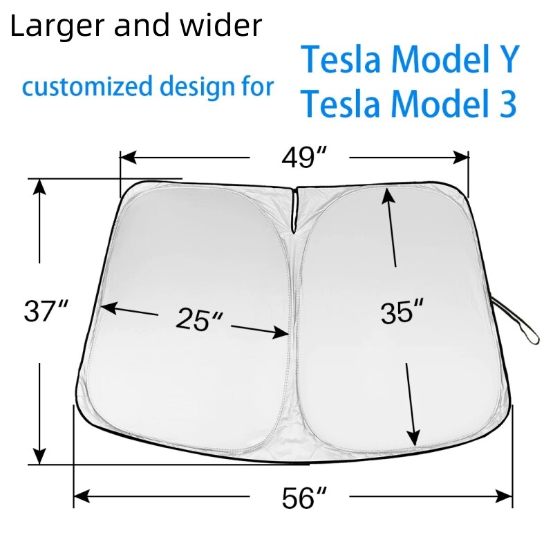 

Tesla Model 3 Y Солнцезащитный Козырек На Лобовое Стекло Автомобиля Аксессуар Для Шторки На Переднее Окно