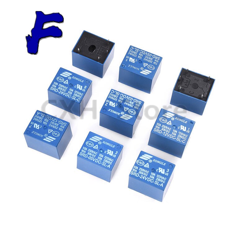 

Набор из 10 реле SRD-03VDC-SL-C SRD-05VDC-SL-C SRD-24VDC-SL-C SRD-12VDC-SL-C