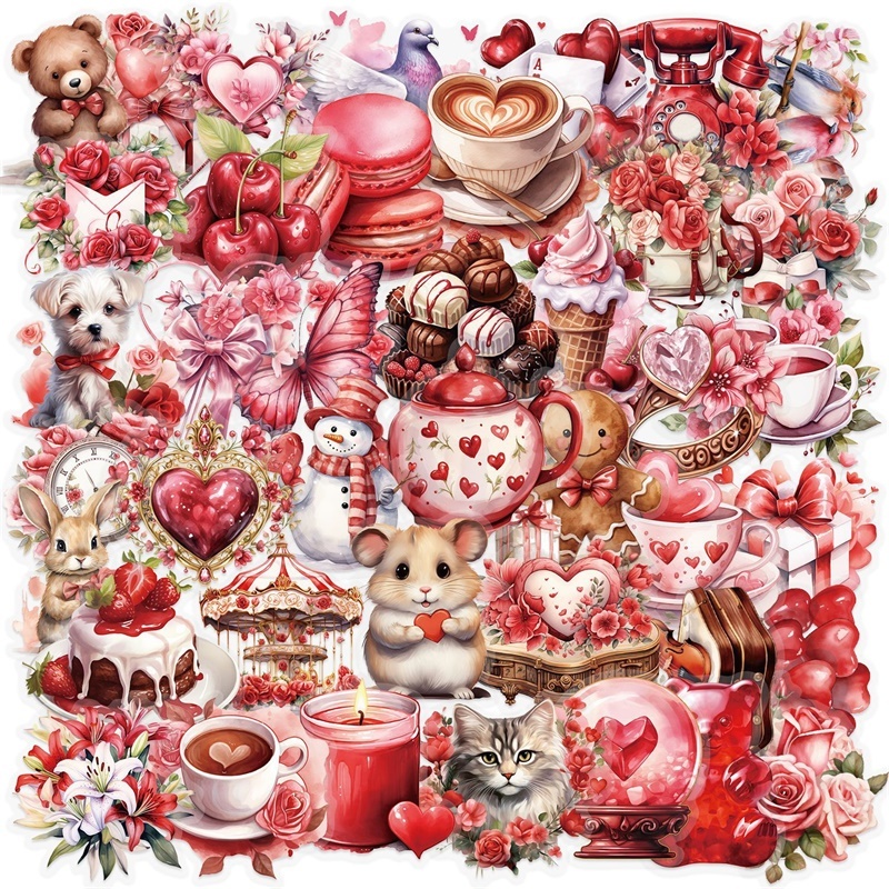 

Kawaii Red Love наклейки для скрапбукинга