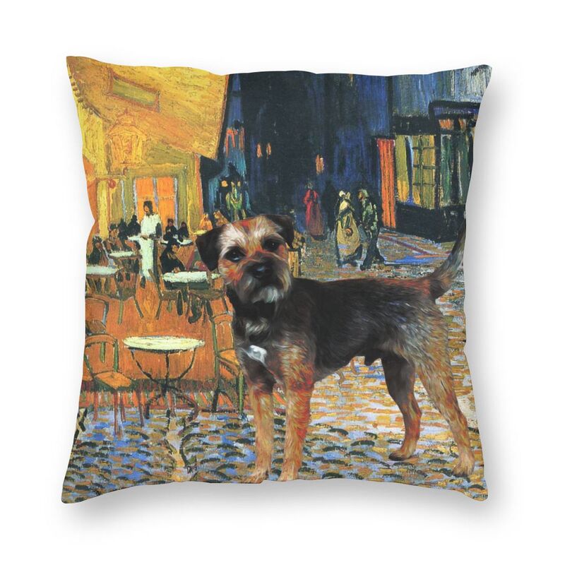 

Бархатный чехол для подушки "Ночная терраса" Van Gogh