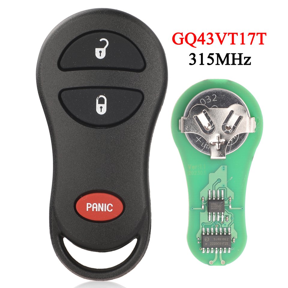 

Jingyuqin 315 МГц дистанционный ключ GQ43VT17T для Jeep Grand Cherokee 1998 1999 2000 2001 2002 2003 Chrysler conдон 2004 кнопки