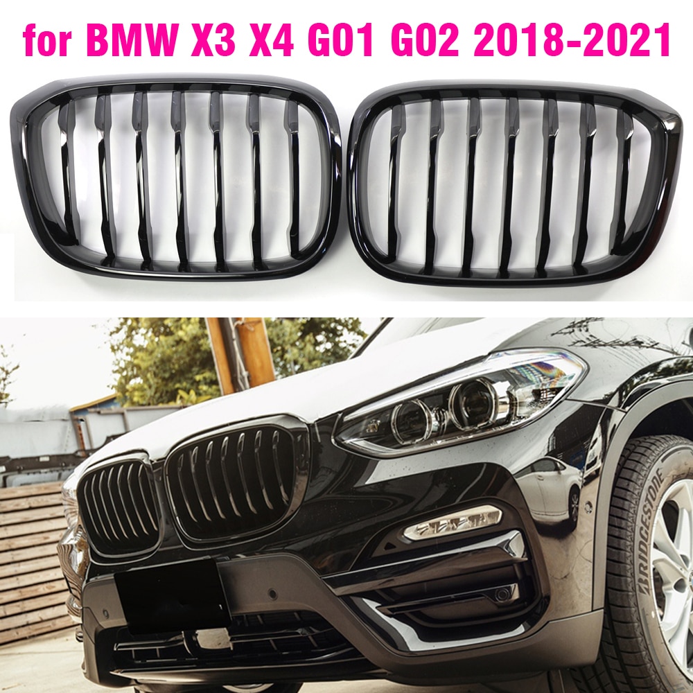 

Глянцевая черная передняя решетка для почек, решетка для BMW X3 G01 X4 G02 для BMW X3 25i 28i для BMW X4 25i 30i