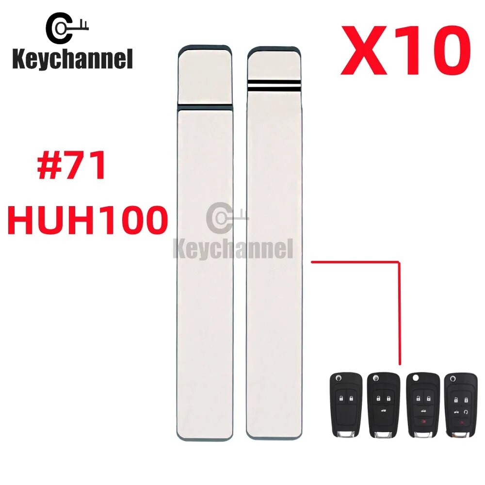 

Keychannel 10 шт./лот оригинальный откидной дистанционный ключ № 71 лезвие GM Тип HU100 OP-11 для Opel для Buick для Cruze NO. 71 LISHI HU100
