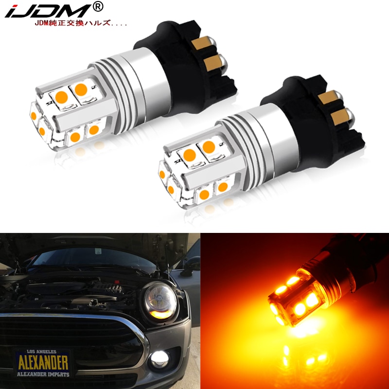 

Светодиодные лампы iJDM без ошибок PWY24W для Audi A3 A4 A5 Q3 BMW i3 MINI Cooper F55 F56 Mercedes GLK, передние указатели поворота 12 В