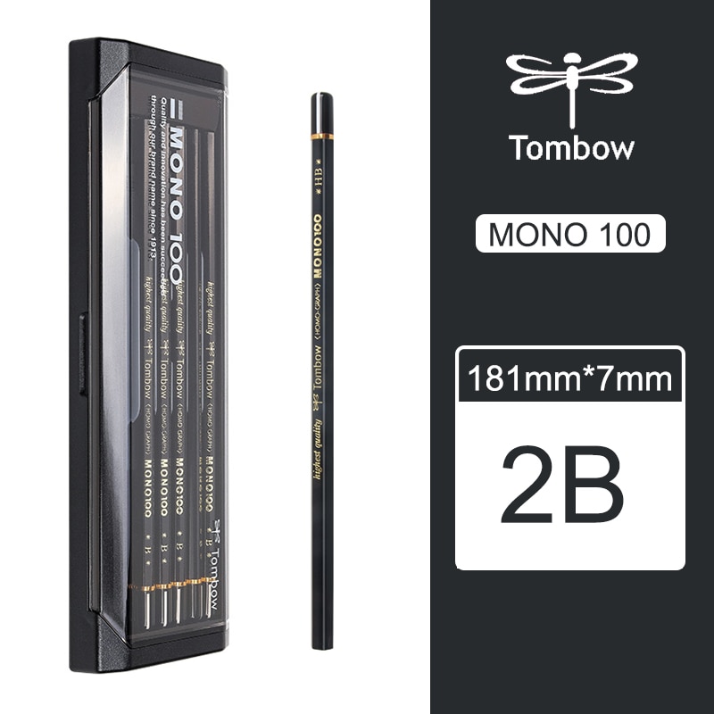 

Tombow MONO 100 черные простые карандаши, набор из 12 штук