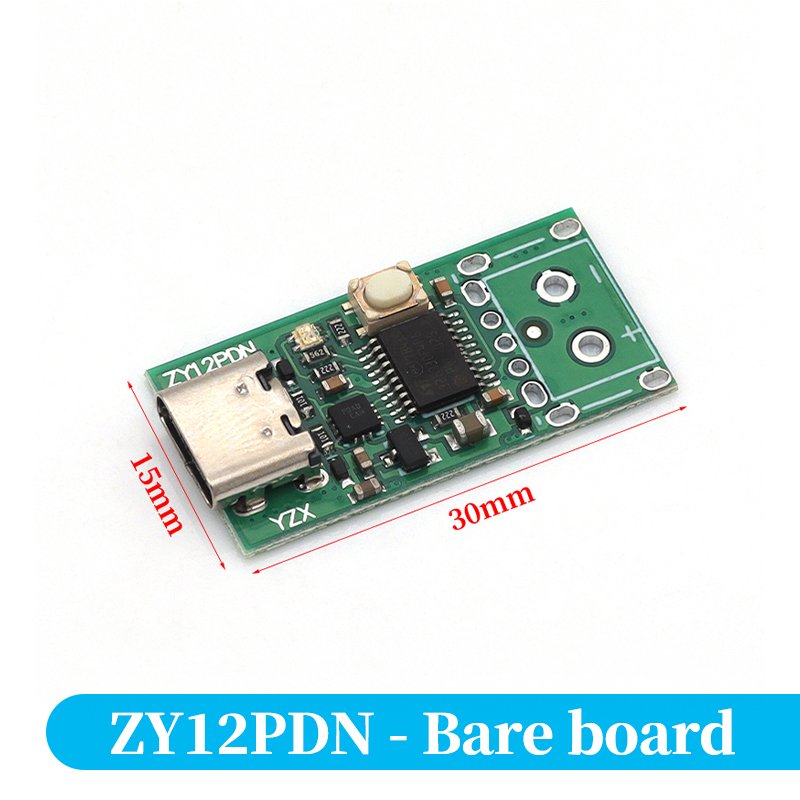 

ZY12PDN USB-C PD2.0 Преобразование 3.0 в постоянный ток Триггер быстрого зарядки Детектор опрокидывания Переключатель питания ноутбука в Type-C