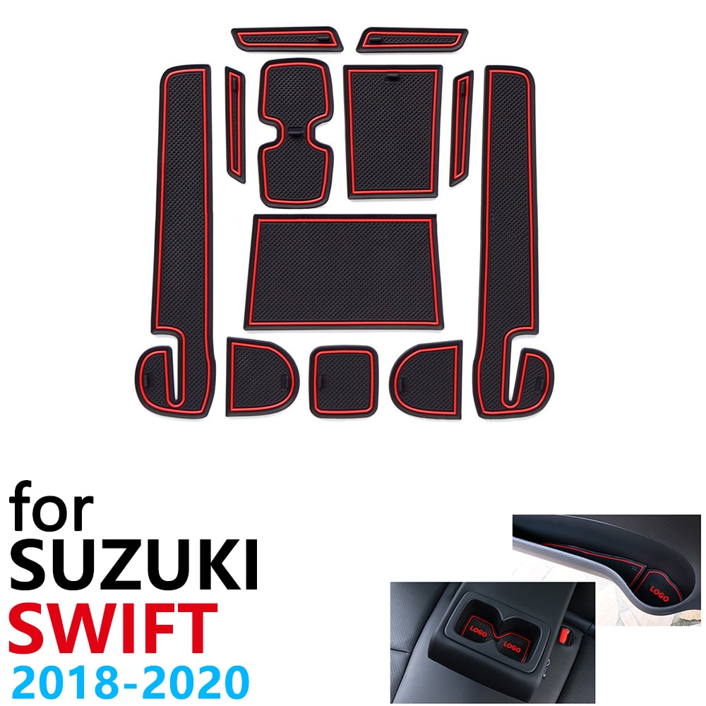 

Противоскользящий резиновый коврик для подставки под чашку для Suzuki Swift 4 ZC33S 2018 2019 2020 Sport dzir, автомобильные аксессуары, коврик для телефона