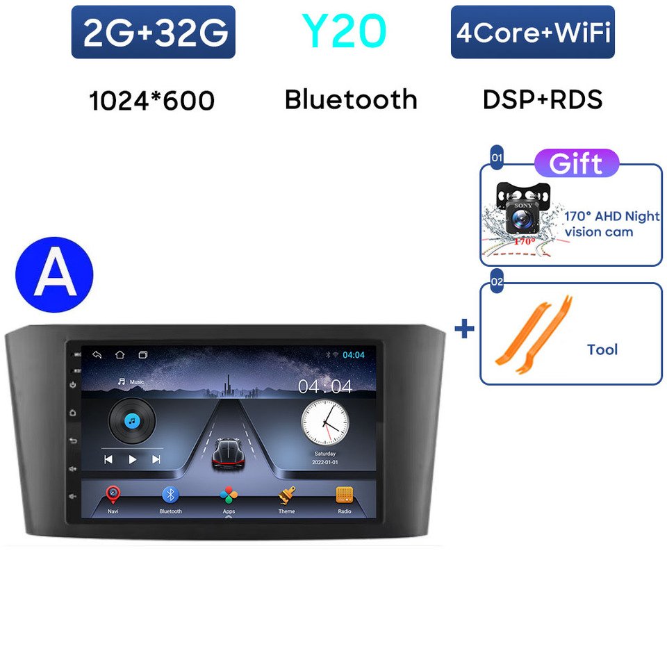 

Автомобильный радиоприемник Android 13 для Toyota Avensis T25 2002-2008 Carplay, навигация, GPS, стерео, Android, автоэкран, без 2din DVD 5G, Wi-Fi, головка