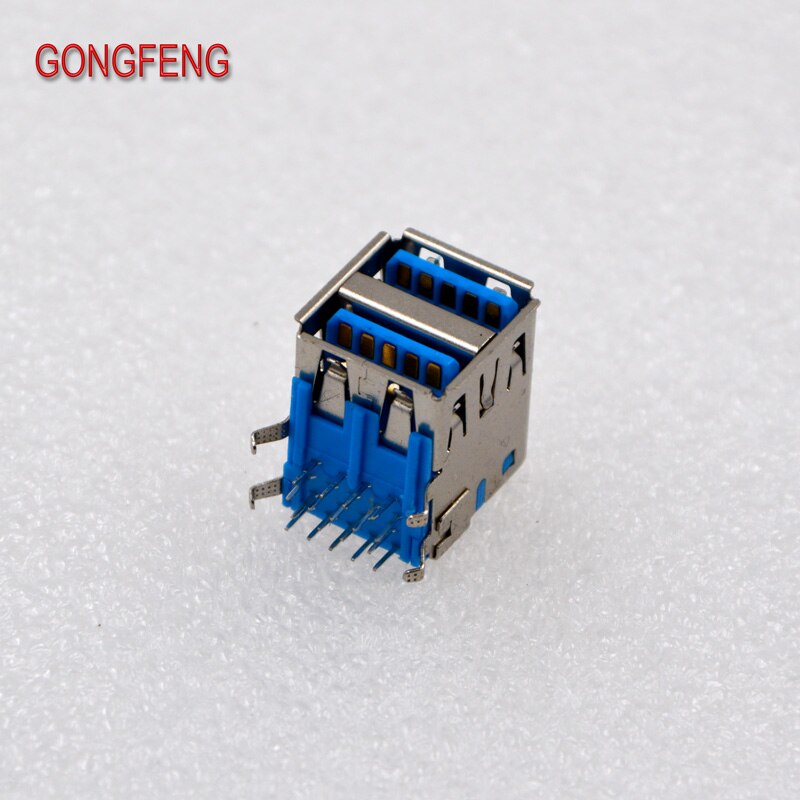 

100 шт. новый сетевой разъем USB типа A, основание 90, двойной разъем AF USB 3,0, интерфейсный разъем, специальная оптовая продажа