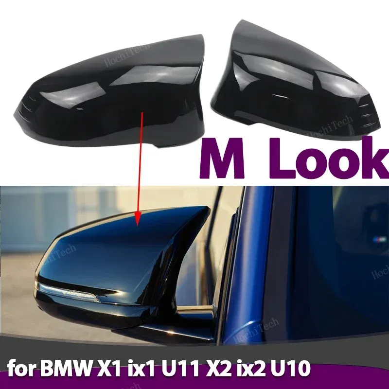 

1 пара, глянцевые черные боковые зеркальные крышки для BMW X1 IX1 U11 U12, X2 IX2 U10