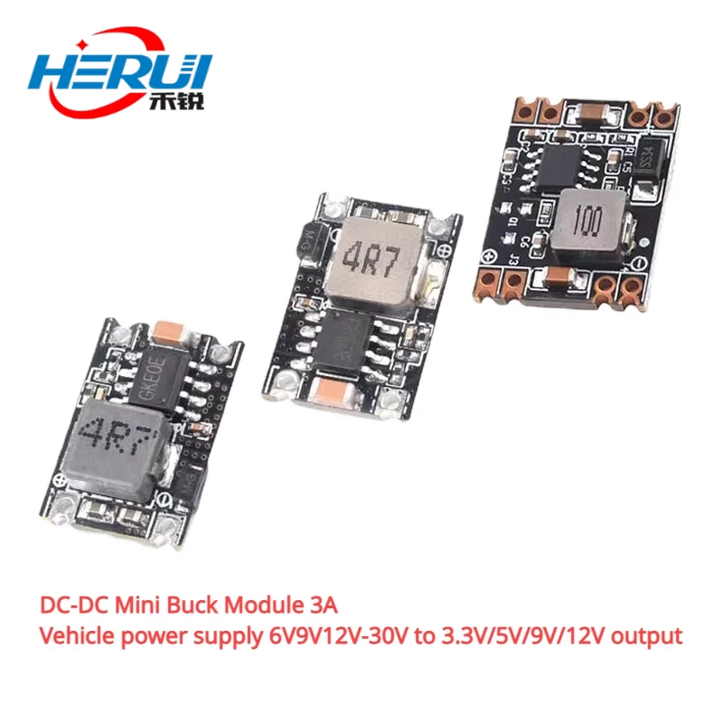 

DC-DC Mini Buck Module 3A Автомобильный источник питания 6V9V12V-30V до 3,3V/5V/9V/12V выход