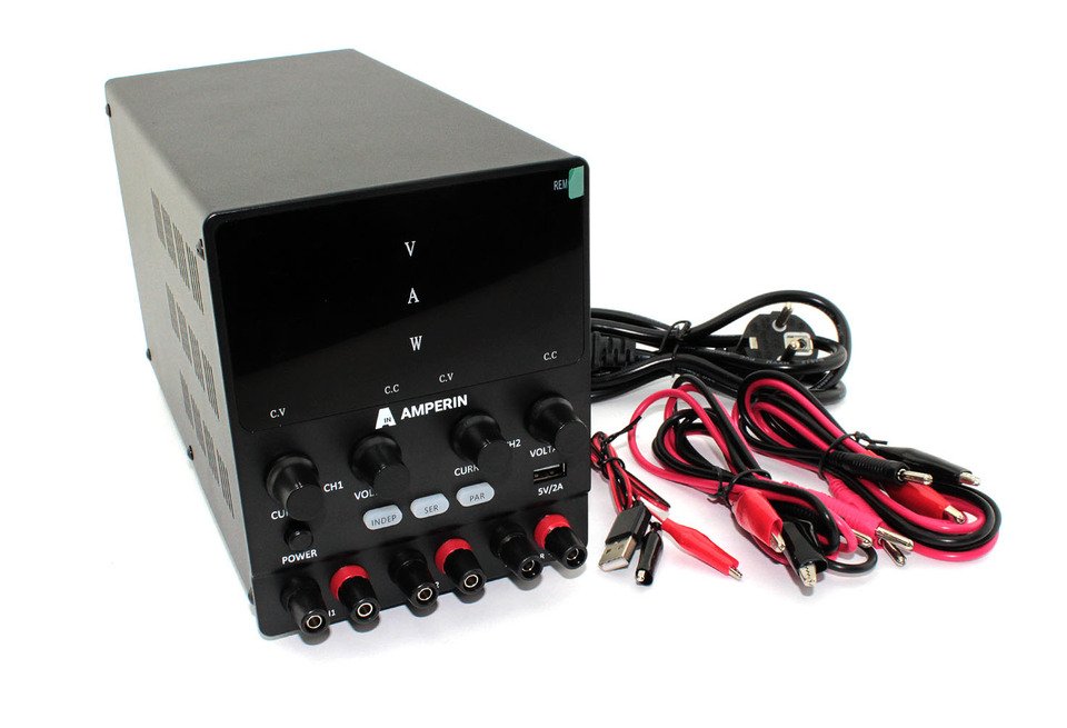 

Двухканальный лабораторный блок питания Amperin AI-W3010x2C 30V, 10A