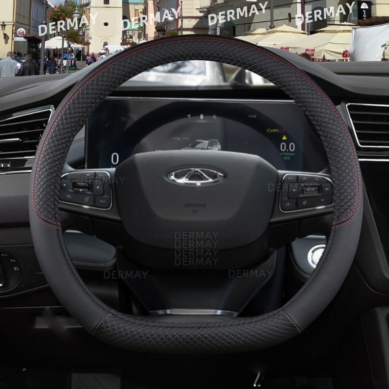 

Чехол на руль автомобиля Chery Tiggo 7 Pro Plus Tiggo 8 Plus Tiggo 5X Pro, 9 цветов, нескользящие автомобильные аксессуары из искусственной кожи