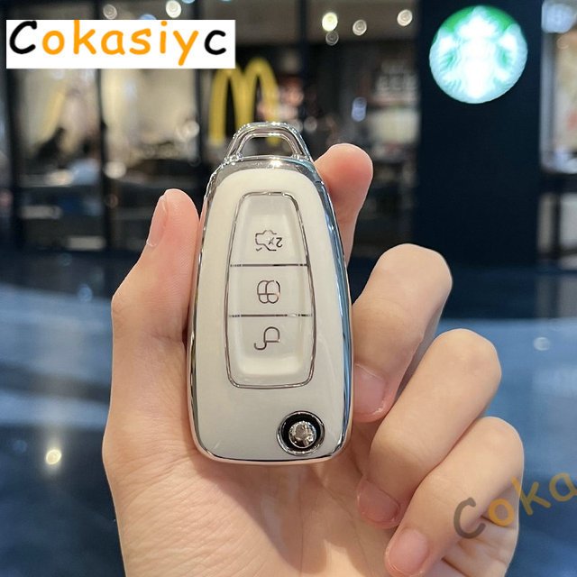 

Автомобильный флип-чехол из ТПУ для Ford Ranger C-Max S-Max Focus Galaxy Mondeo Transit Tourneo Custom Auto Key Holder Брелок для ключей
