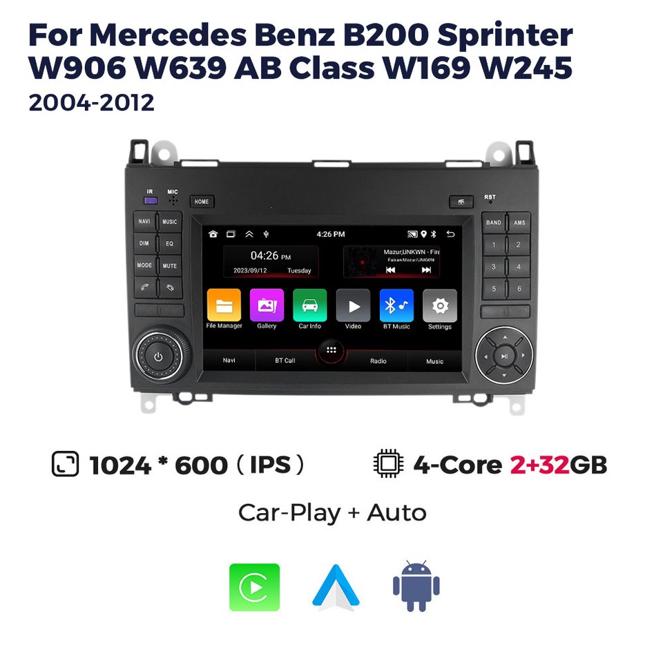 

Navifly 2DIN Стереоплеер Для Mercedes Benz Android Автомобильный Мультимедиа С Carplay BT FM-радио GPS-навигация Поддержка Уп...