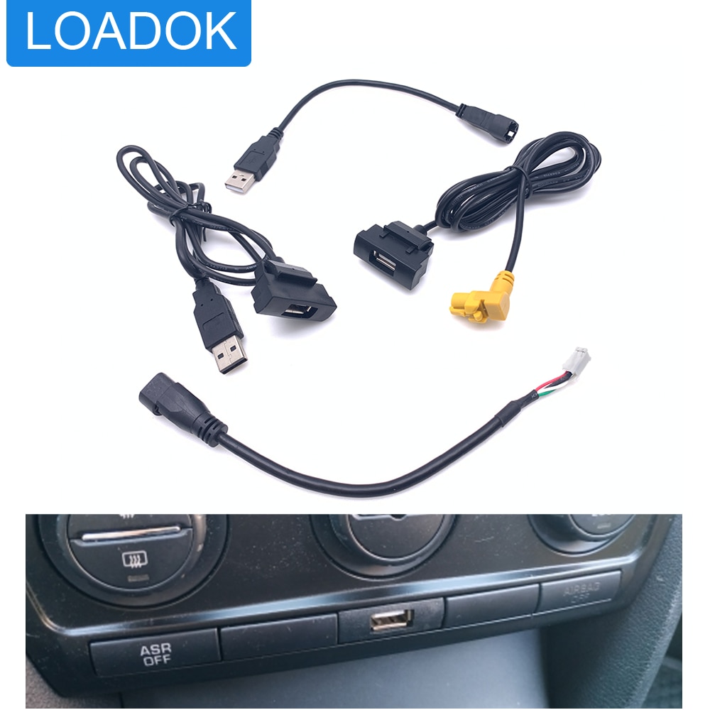 

Автомобильный радиоприемник удлинитель USB гнездо штекер 4-контактный разъем интерфейсный кабель адаптер для Skoda Octavia RCD510 RNS315 Panle Android навигация