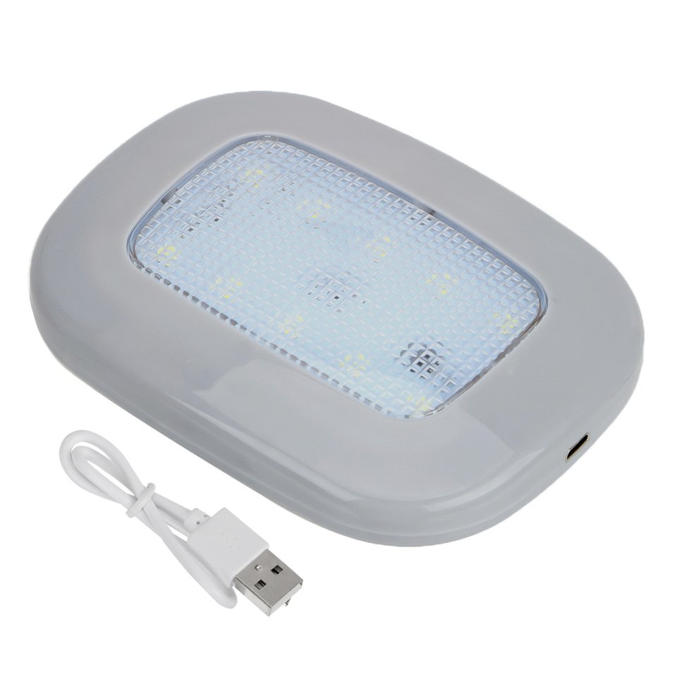 

Лампа для багажника, интерьер автомобиля, USB-зарядка, магнитный купол, лампа для потолка на крышу автомобиля, лампа для чтения автомобиля, белая, универсальная, 10 дюймов