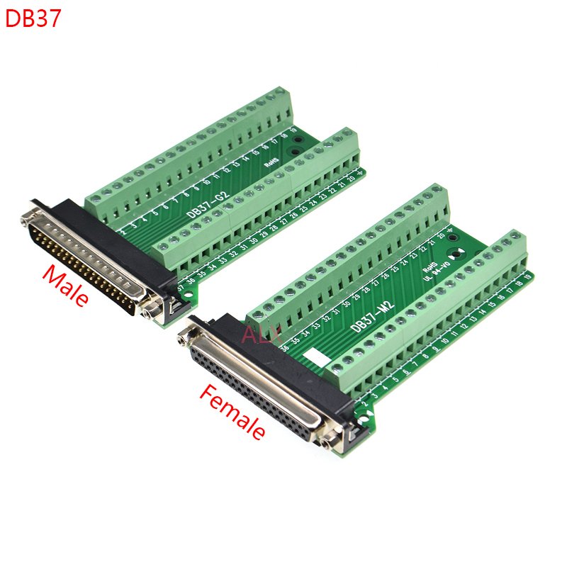 

1 шт. DB37 37PIN 2 ROW штекер-мама разъем к клеммному адаптеру D-SUB преобразователь 37-контактная клеммная плата сигнальный модуль
