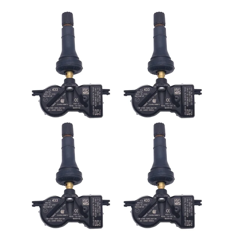 

4 шт. для Jeep Grand Cherokee Compass 2016-2021 Dodge Durango TPMS 433 МГц ДАТЧИК TPMS 68313387 АБ 68313387 АА 68252493 АА