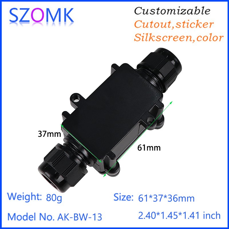 

SZOMK AK-BW-03 Корпуса для электроники и инструментов Открытый пластиковый огнестойкий ПК Водонепроницаемые корпуса IP68