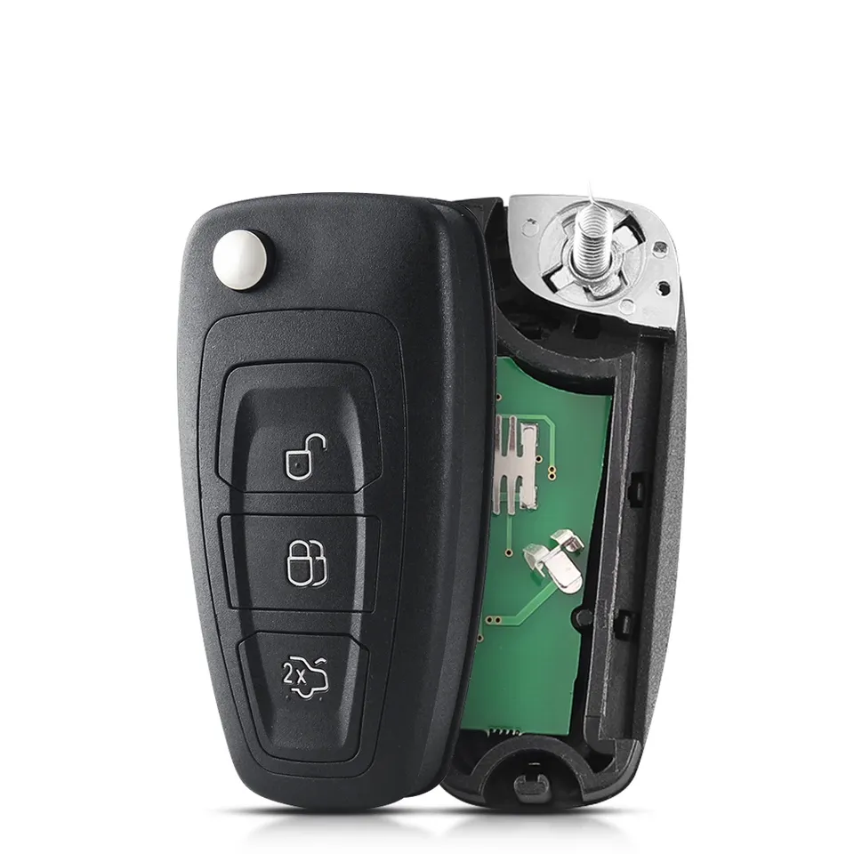 

Ключ дистанционного управления KEYYOU, подходит для Ford C-Max Focus Galaxy Ranger Mondeo S-Max 4D63 4D83 чип 433 МГц 2/3 кнопочный флип-ключ для автомобиля