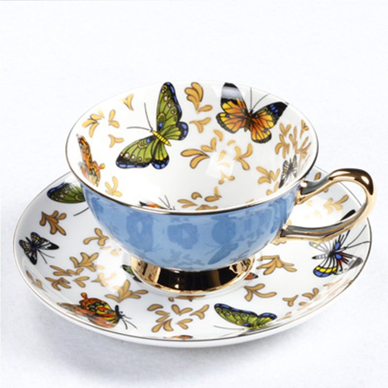 

Чашка с блюдцем Wourmth Colorful Butterfly Design