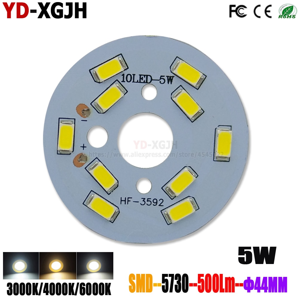 

Светодиодная плата Umaked SMD 5730 5W 44мм теплый/натуральный/белый свет