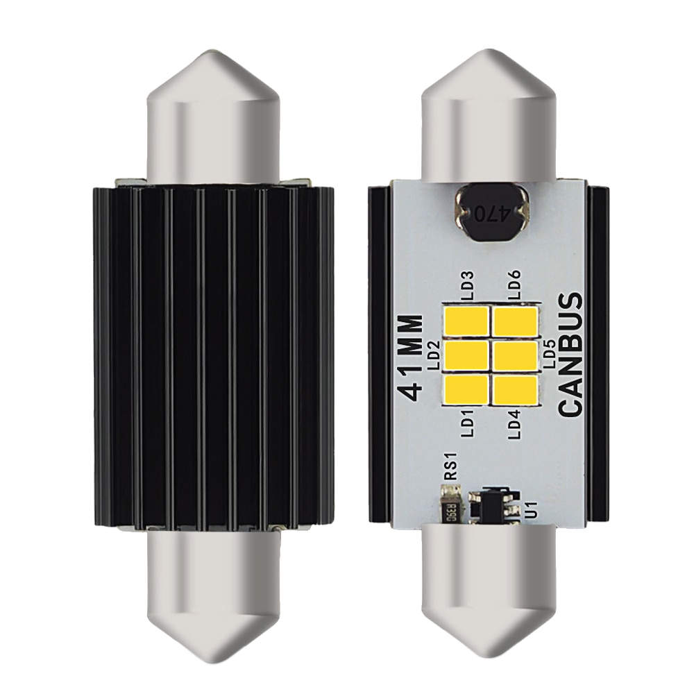 

СВЕТОДИОДНАЯ Гирлянда AUXITO C5W, 31 мм, 36 мм, 41 мм, C10W, светодиодная лампа, чип 3020, лампа для чтения в салоне автомобиля, белый, 6000k, без ошибок, 2 шт.