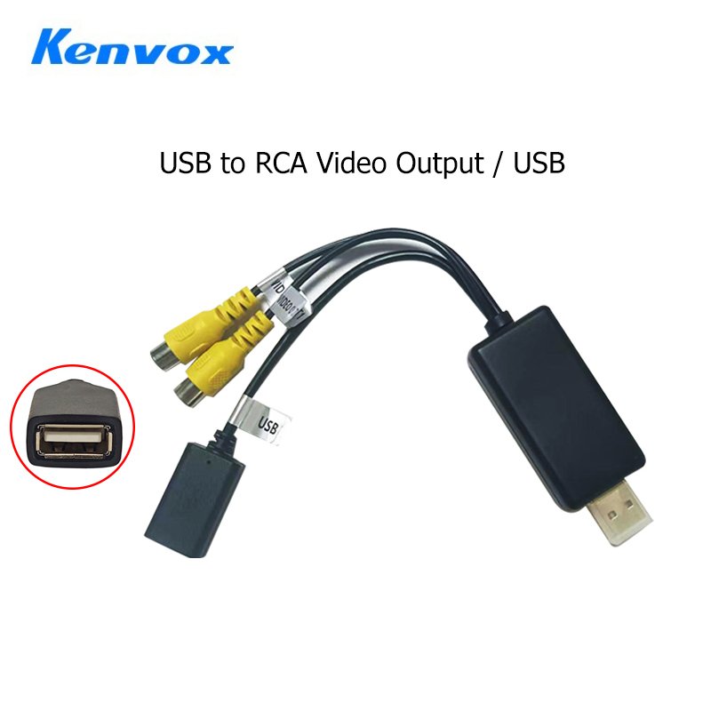 

Kenvox Android Usb Видеовыход RCA Линейный кабель AV HDMI OUT Для автомобильного радио Мультимедийное устройство на крыше Подголовник Экран USB-адаптер RCA