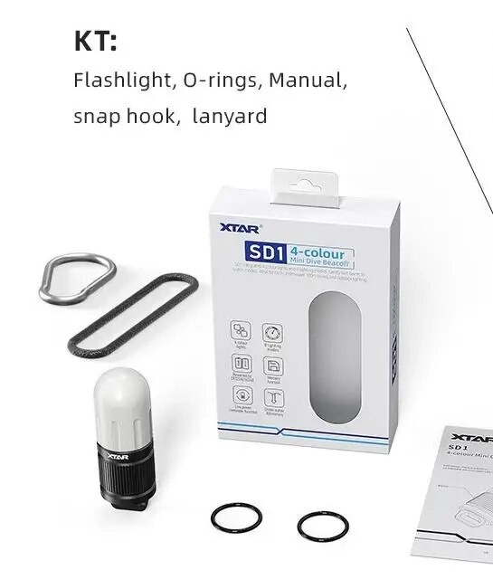 

XTAR SD1 Мини-фонарик для дайвинга