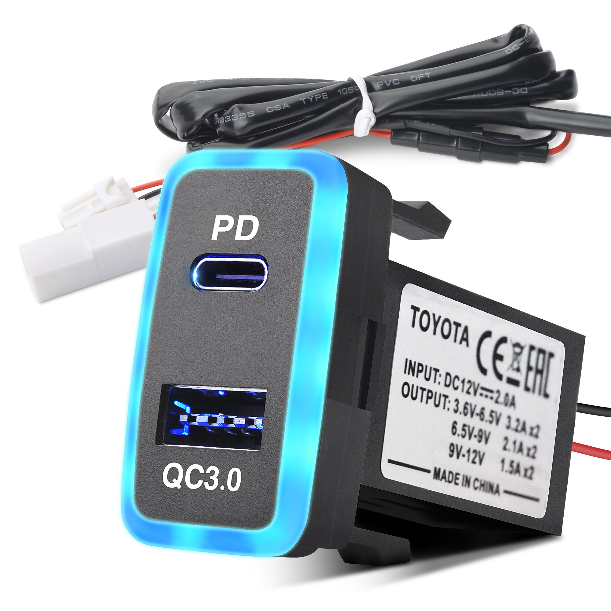 

Автомобильное зарядное устройство micтюнинг с двумя USB-портами, 12 В/24 В