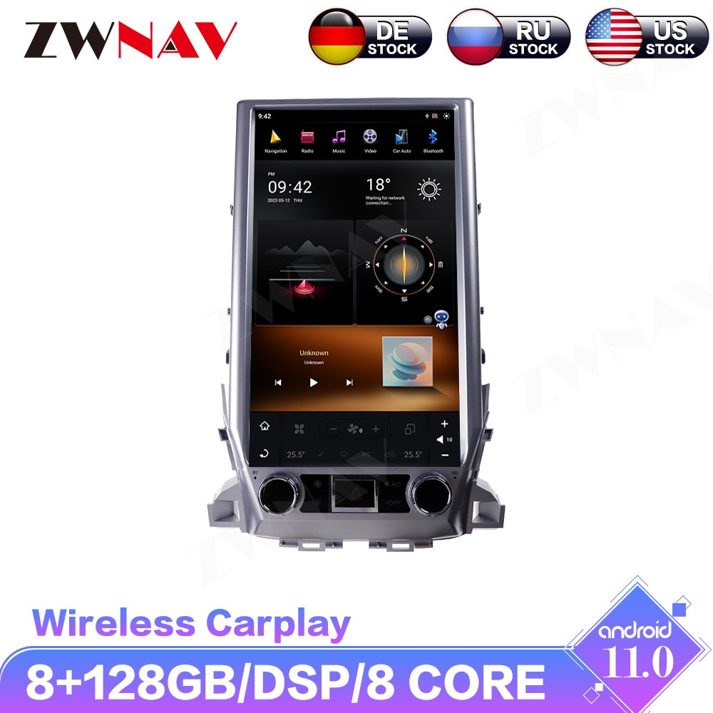 

G6 Android 11 для TOYOTA LAND CRUISER LC200 2016 - 2019 VX GX VXS мультимедийный плеер в стиле Тесла Автомагнитола стерео