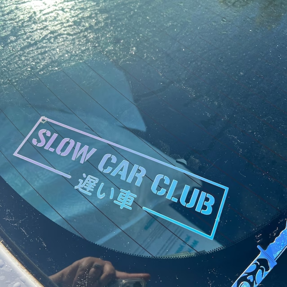 

Медленный автомобильный клуб JDM, виниловая наклейка на автомобиль, японский кандзи, виниловый декор для оконного бампера, наклейки, высеченное украшение