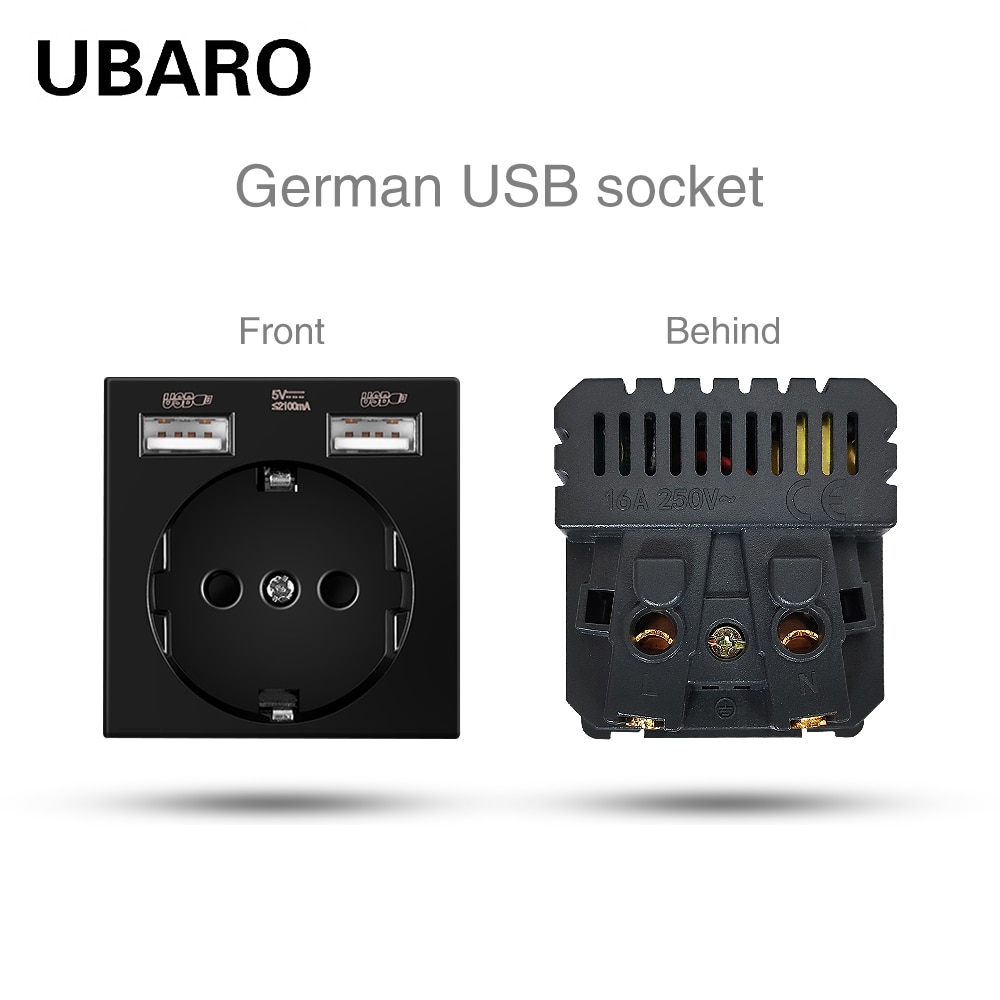 

UBARO Многофункциональная розетка USB Type C RJ45 RJ11 TV HDMI с индукционной лампой для ног