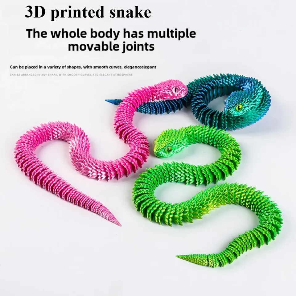 

3D печать пластиковая статуэтка змея