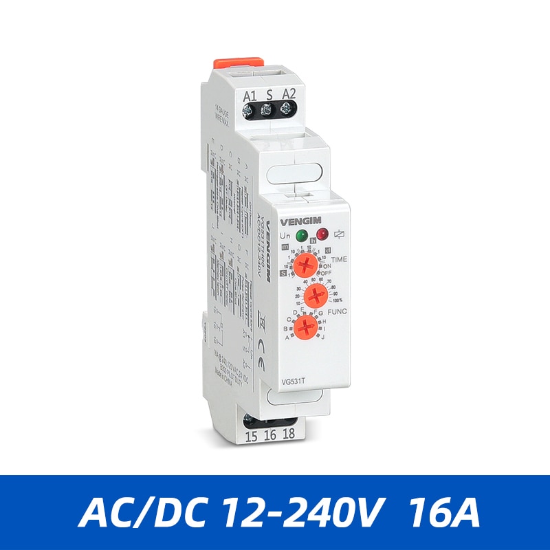

Бесплатная доставка Реле таймера 12 В 24 В 220 В 230 В AC/DC Электронное модульное реле времени 16 А с 10 функциями и регулируемым временем задержки
