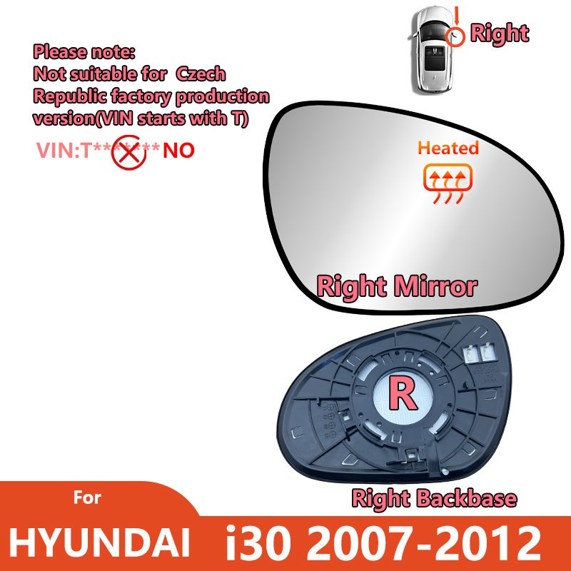

Левое и правое зеркало заднего вида для Hyundai i30 2006-2012 с подогревом/боковое стекло зеркала заднего вида/автомобильные запасные части